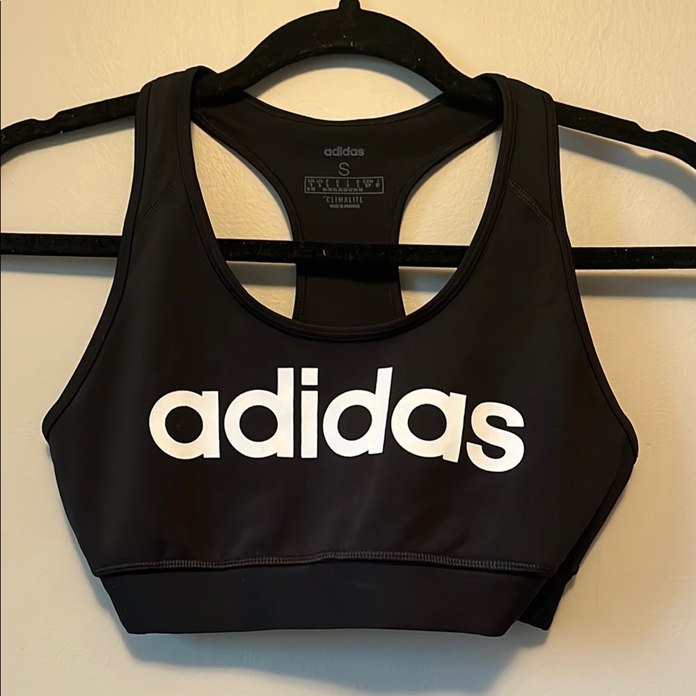 Adidas Black Racerback Sports Bra